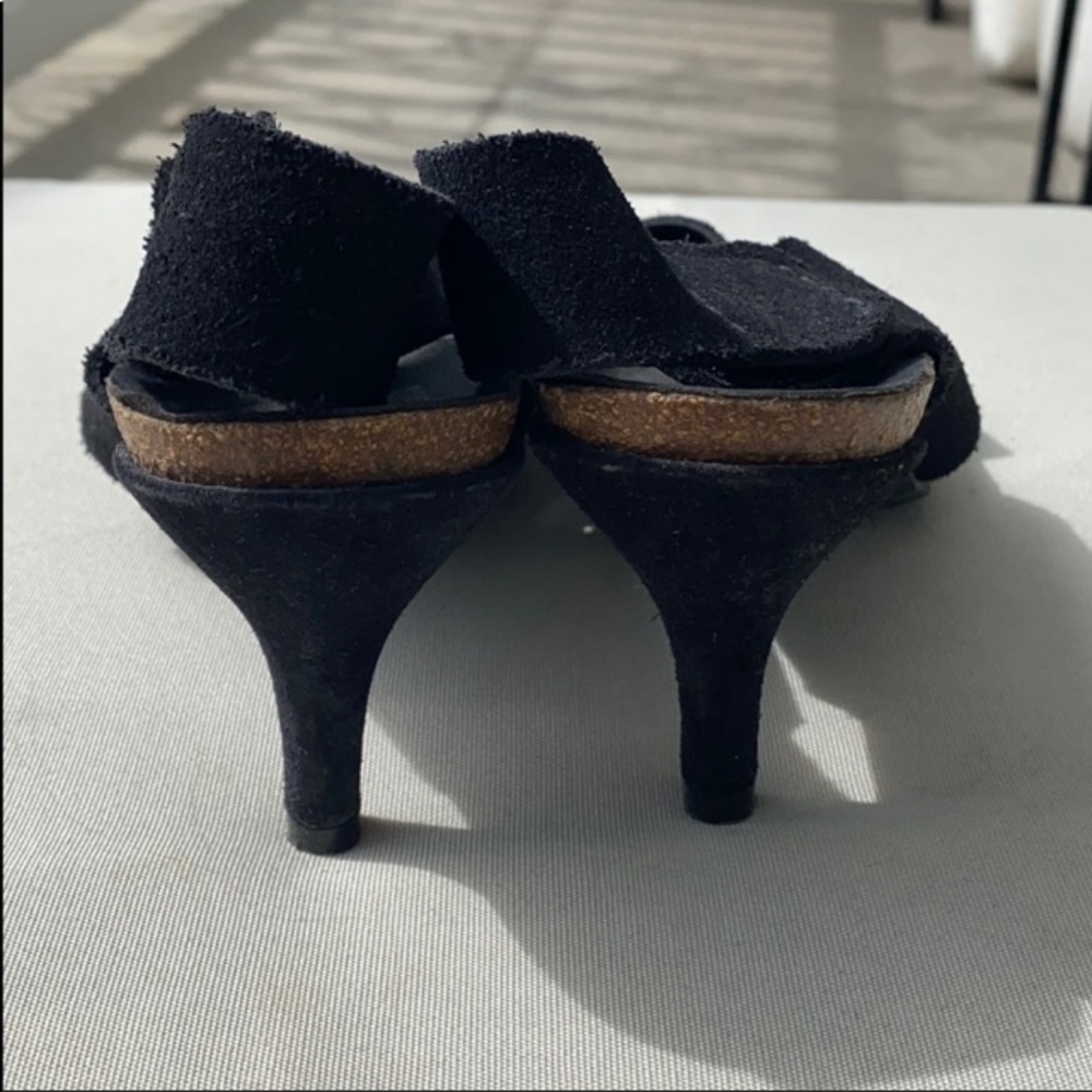 Pedro Garcia Black Suede Sling-Back Sandals - Picture 3 of 3